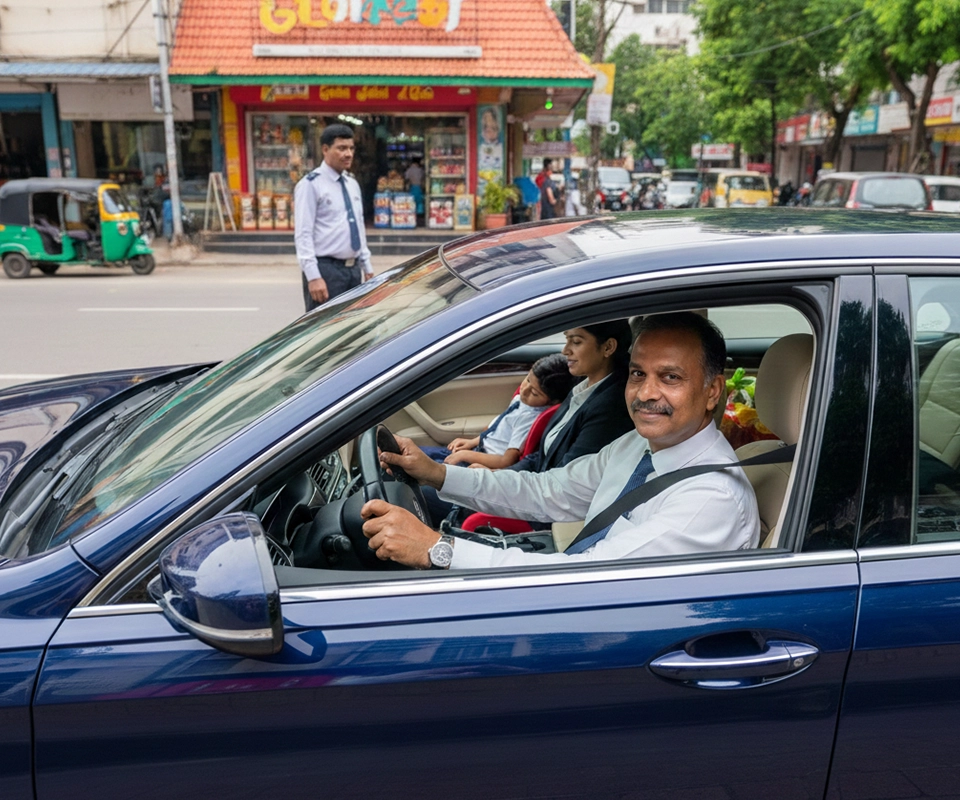 Hourly acting driver services in Chennai offering flexible, reliable local travel for day & pickup needs